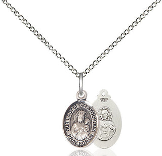 Sterling Silver Our Lady of Czestochowa Medal Religious and Catholic Jewelry