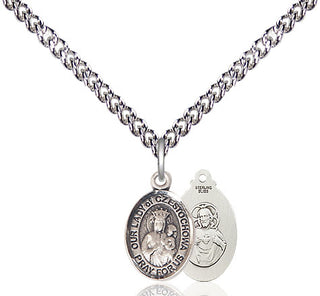Sterling Silver Our Lady of Czestochowa Medal Religious and Catholic Jewelry