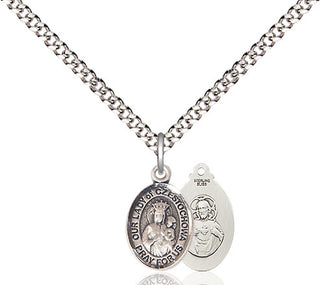 Sterling Silver Our Lady of Czestochowa Medal Religious and Catholic Jewelry