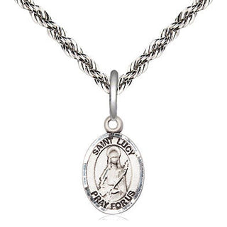 Sterling Silver Saint Lucy Medal Religious and Catholic Jewelry Engraved Catholic Saint Jewelry