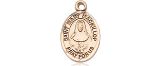 14kt Gold Saint Mary Mackillop Medal Engraved Catholic Saint Jewelry