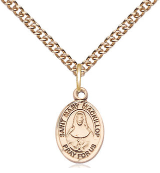 14kt Gold Saint Mary Mackillop Medal Engraved Catholic Saint Jewelry