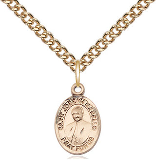 14kt Gold Saint Joseph Marello Medal Engraved Catholic Saint Jewelry