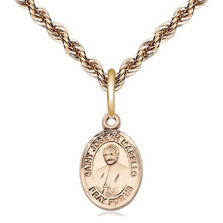 14kt Gold Saint Joseph Marello Medal Engraved Catholic Saint Jewelry