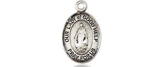 Pewter Our Lady Of Good Help Medal Engraved Catholic Saint Jewelry