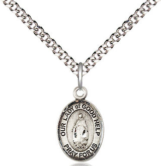 Pewter Our Lady Of Good Help Medal Religious and Catholic Jewelry Engraved Catholic Saint Jewelry