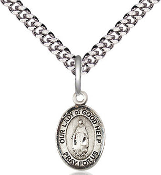 Sterling Silver Our Lady Of Good Help Medal Religious and Catholic Jewelry Engraved Catholic Saint Jewelry