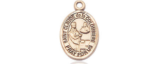 14kt Gold Filled Saint Claude de la Colombiere Medal Engraved Catholic Saint Jewelry