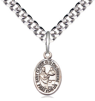 Pewter Saint Claude de la Colombiere Medal Religious and Catholic Jewelry Engraved Catholic Saint Jewelry