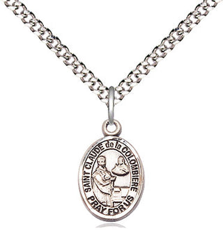 Pewter Saint Claude de la Colombiere Medal Religious and Catholic Jewelry Engraved Catholic Saint Jewelry