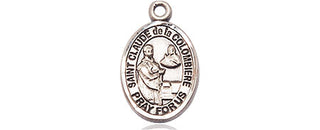 Sterling Silver Saint Claude de la Colombiere Medal Religious and Catholic Jewelry Engraved Catholic Saint Jewelry