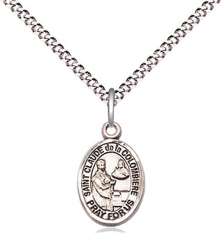 Sterling Silver Saint Claude de la Colombiere Medal Religious and Catholic Jewelry Engraved Catholic Saint Jewelry