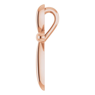 14K Rose 17x13 mm Cross Pendant