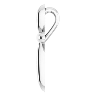 14K White 17x13 mm Cross 16-18" Necklace