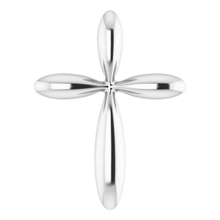 Platinum 17x13 mm Cross Pendant