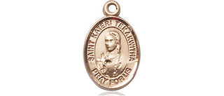14kt Gold Filled Saint Kateri Tekakwitha Medal Engraved Catholic Saint Jewelry