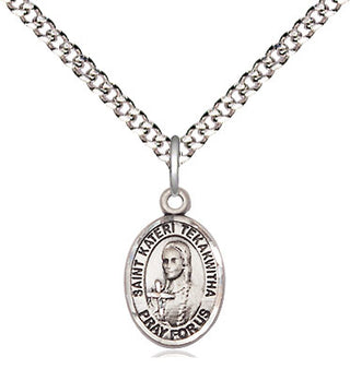 Sterling Silver Saint Kateri Tekakwitha Medal Religious and Catholic Jewelry Engraved Catholic Saint Jewelry