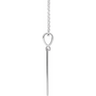 Platinum Blessed Bar 16-18" Necklace