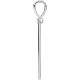 Platinum 27.2x4 mm Blessed Bar Pendant