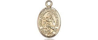 14kt Gold Filled Our Lady of the Precious Blood Medal Engraved Catholic Saint Jewelry