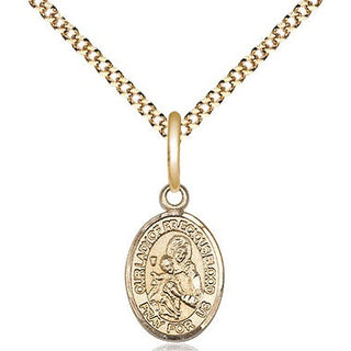 14kt Gold Filled Our Lady of the Precious Blood Medal Religious and Catholic Jewelry Engraved Catholic Saint Jewelry