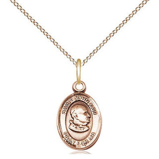 14kt Gold Saint John Xxiii Medal Engraved Catholic Saint Jewelry