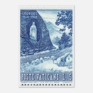 Lourdes Apparition Blue Framed Print - view 16