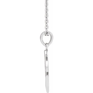 14K White 18.3x9 mm Cross 16-18" Necklace