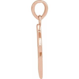 14K Rose 18.3x9 mm Cross Pendant