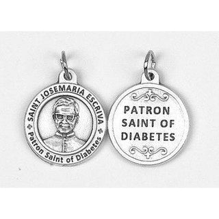 25-Pack - Healing Saints 3/4 inch Pendant with Saint Josemaria Escriva - Patron Saint of Diabetes