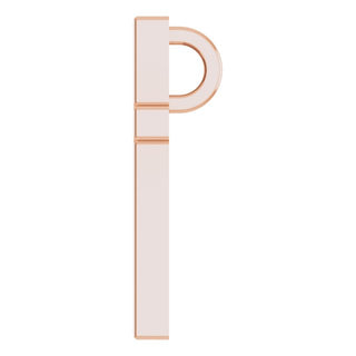 14K Rose 12x7.6 mm Cross Pendant