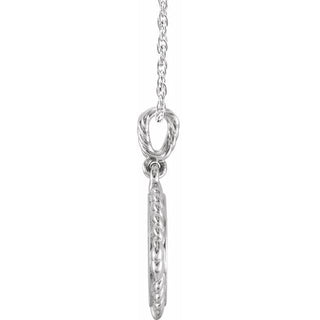 14K White .04 CTW Natural Diamond Cross Rope 16-18" Necklace