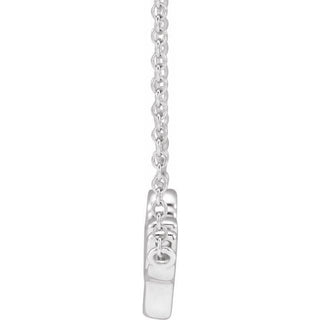 14K White 23.1x7.37 mm Pray 18" Necklace