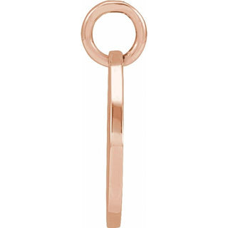 14K Rose 12.75x9.99 mm Pierced Cross Pendant