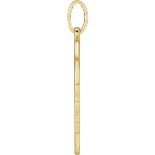 14K Yellow 16.74x11.58 mm Angel Pendant