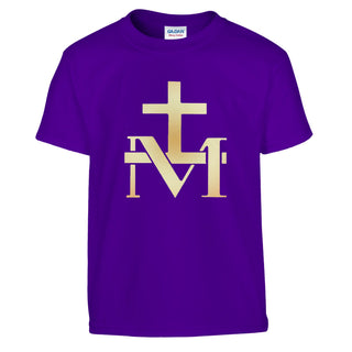 Miraculous Medal 'M' and Cross Kids T-Shirt - view 9