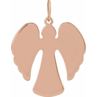 14K Rose 16.74x11.58 mm Angel Pendant