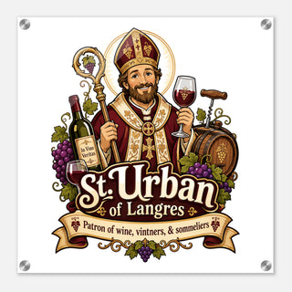 St. Urban of Langres Patron of Wine Acrylic Wall Plaque - view 2