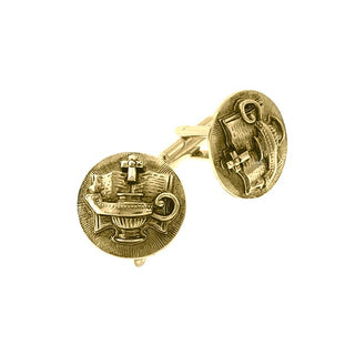 Gold-Tone Light Unto My Path Round Cuff Links