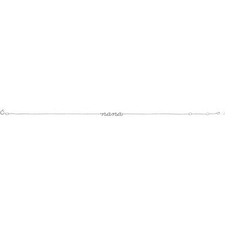 14K White Lowercase Script Nana Bracelet