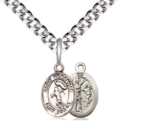 Pewter Saint Sebastian Track and Field Medal Religious and Catholic Jewelry