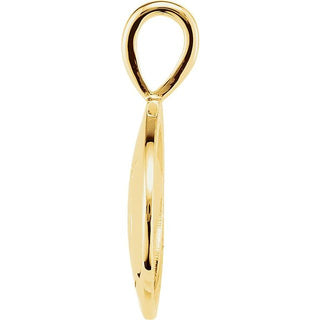 14K Yellow Heartprint Jesus Pendant