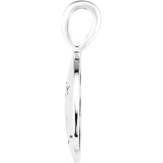 Sterling Silver Heartprint Jesus Pendant