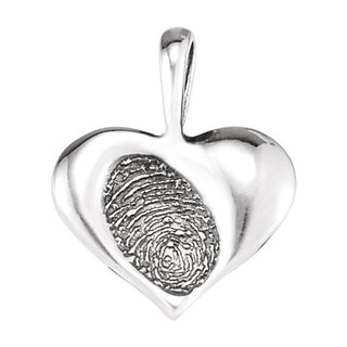 Sterling Silver 15.7x13 mm Small Heartprint Pendant