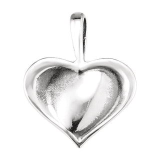 Sterling Silver 15.7x13 mm Small Heartprint Pendant