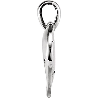 Sterling Silver 18.2x17.3 mm Medium Heartprint Pendant