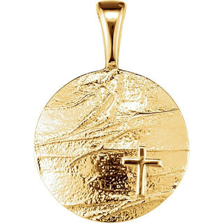 14K Yellow 27.6x19.1 mm Heartprint Storm Pendant