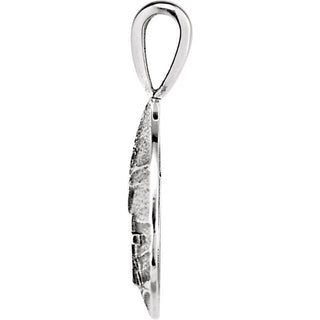 Sterling Silver 27.6x19.1 mm Heartprint Storm Pendant