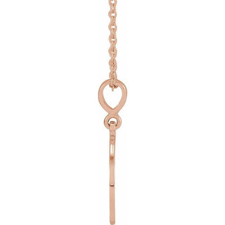 14K Rose Sacred Heart 16-18" Necklace