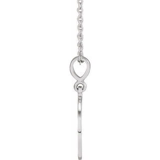 Sterling Silver Sacred Heart 16-18" Necklace